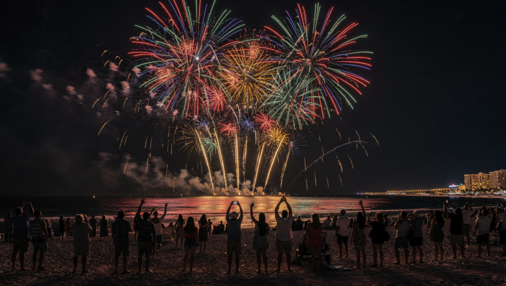 Fourth of July fireworks Panama City Beach
