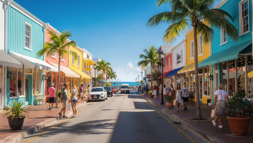 Downtown Panama City shopping district with local boutiques