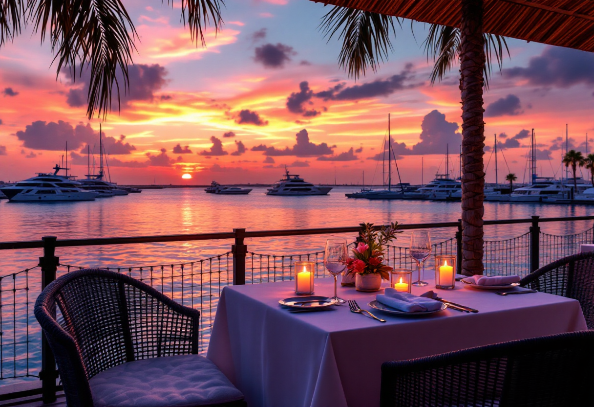 Romantic waterfront dining in Panama City Florida