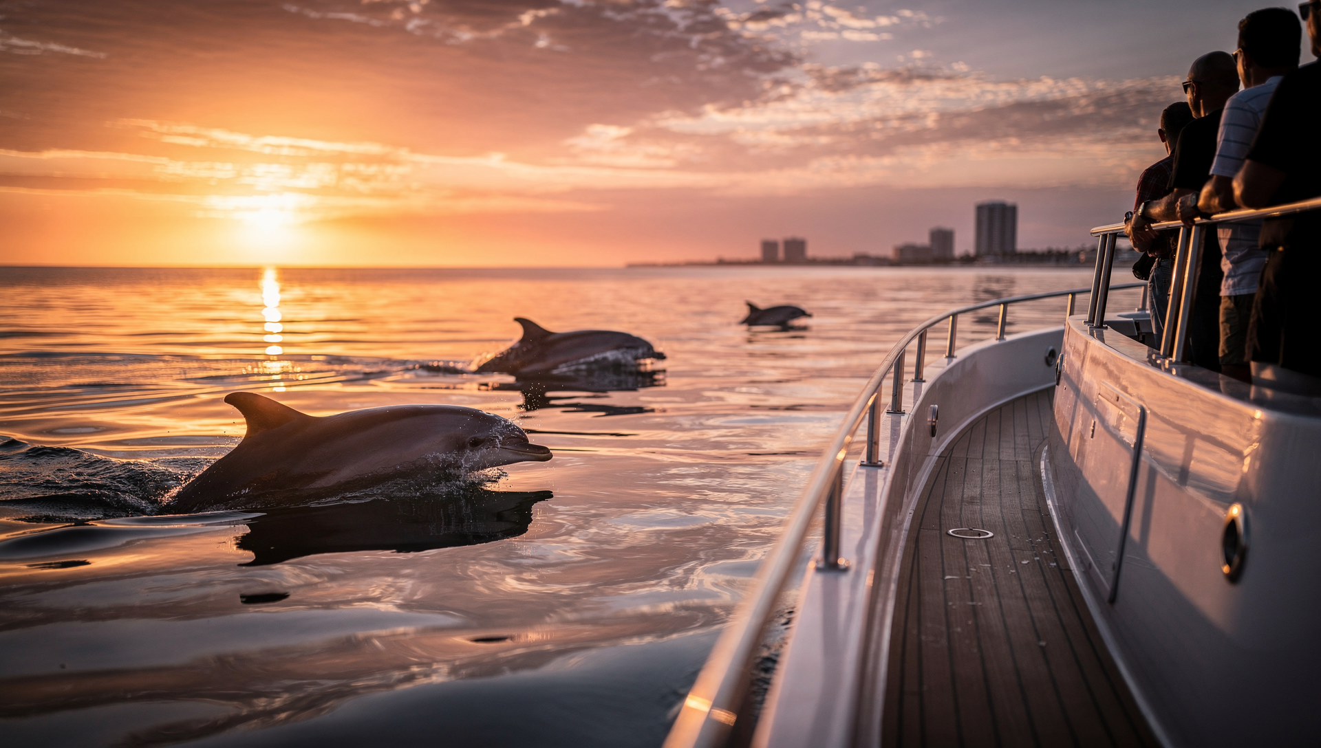 Sunset dolphin cruise in Panama City Florida
