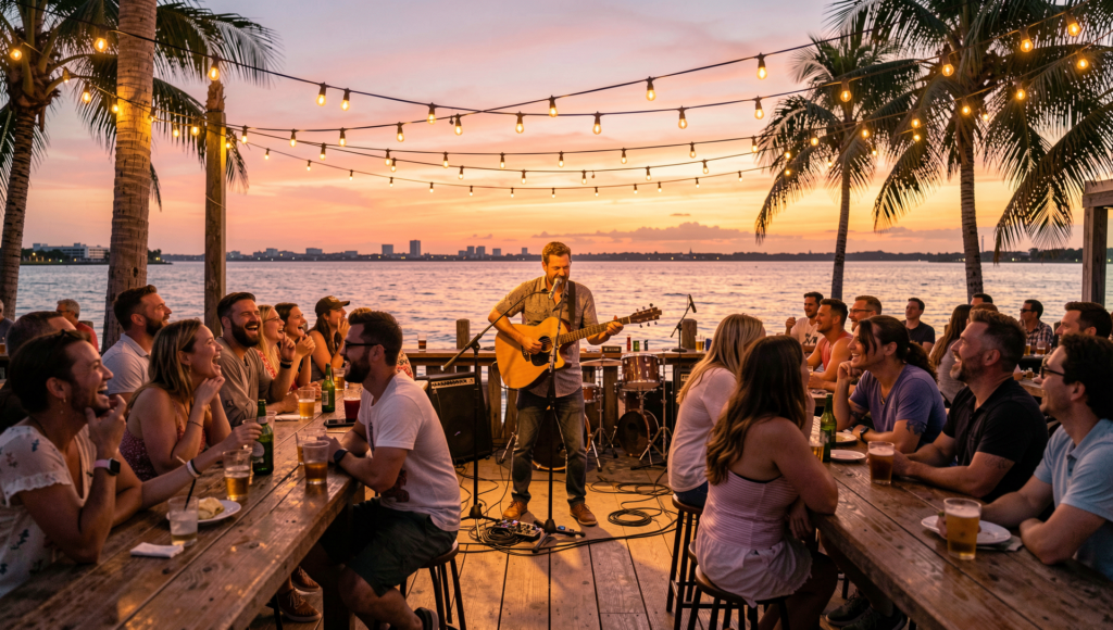 Live music performance at a Panama City Florida nightlife venue